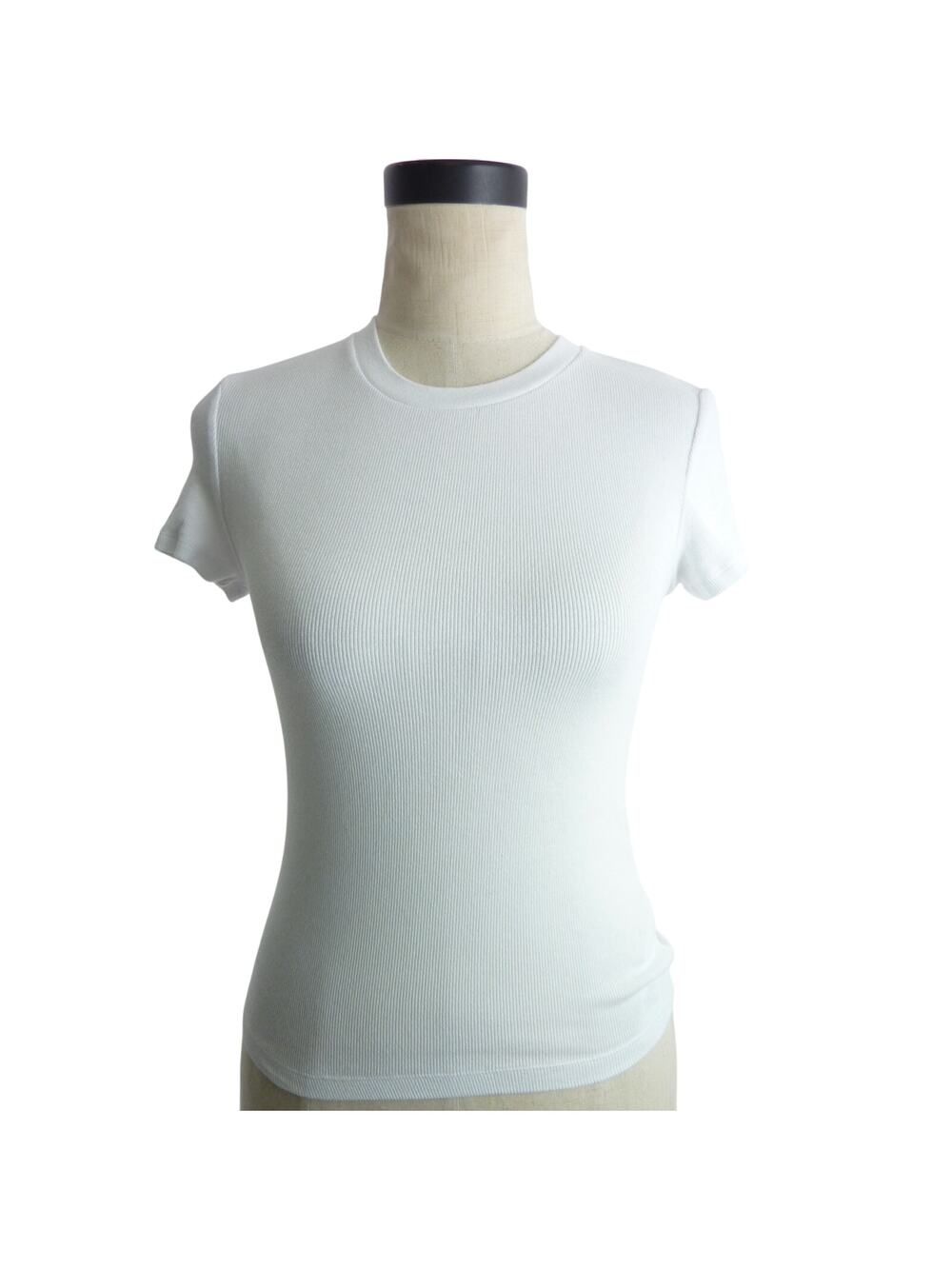 TNA HomeStretch Ribbed White Shirt Size S